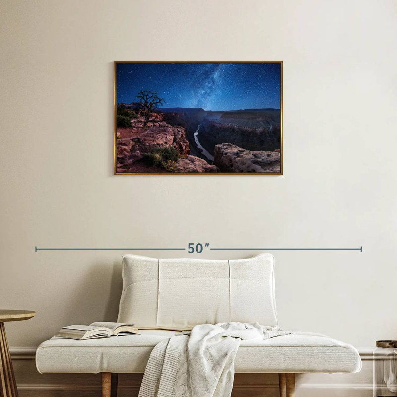 Nuit étoilée du Grand Canyon, Cadre flottant doré, 31 po x 21 po