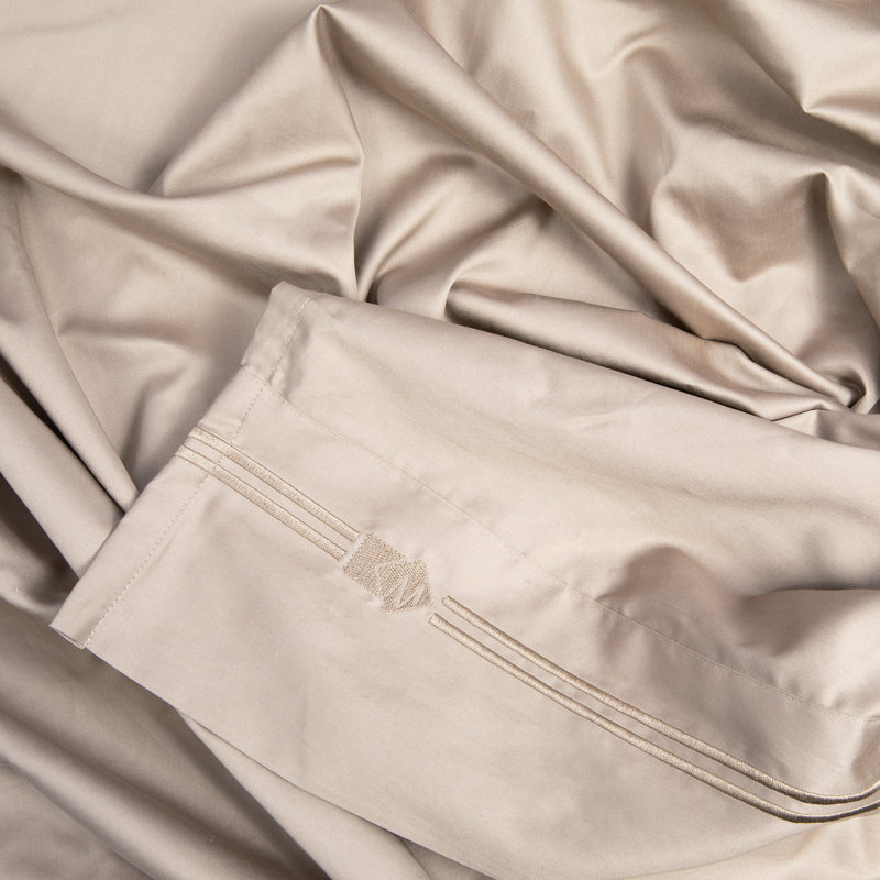 Silk Pillowcase Sheet Set, King Sheet Set with 2 Pillowcases, Champagne