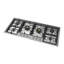 ILVE Professional Plus II 48 inch Built-In Gas Cooktop with Total Black Brass Burners, in Stainless Steel (6 Sealed Burners)-771629883