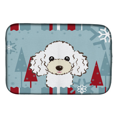 Tapis de séchage caniche de noël winter