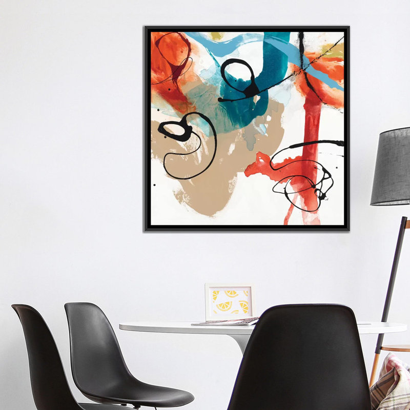 «Fabricate I», reproduction sur toile, H 18 po x l 18 po x p 1,5 po, Toile avec cadre noir, Pas de tapis