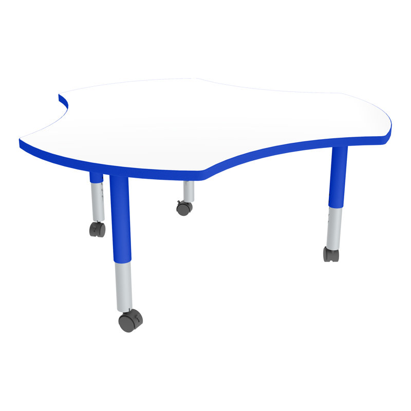 Table pour enfant Cog Preschool Collaborative Whiteboard 46,5 po x 46,5 po, Bleu