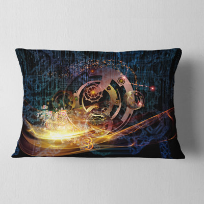 Lights of Gears - Abstract Printed Pillow