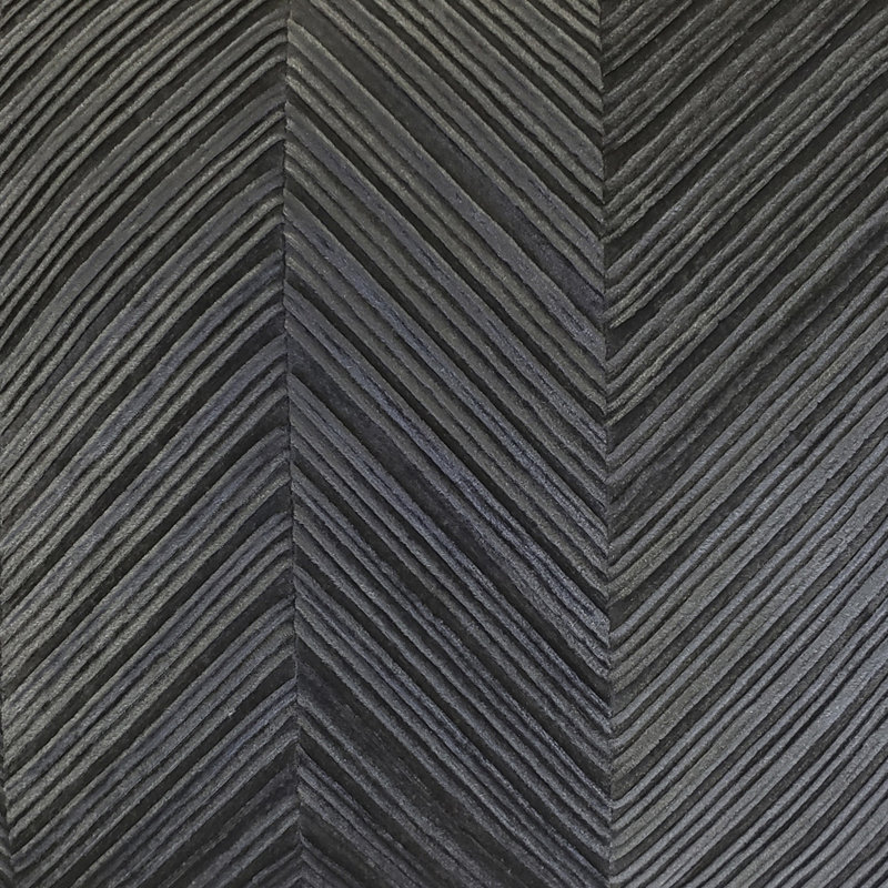 Edie@Home Chevron Decorative Velvet Throw Pillow, Steel