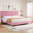 Heavy-Duty Platform Bed Frame, With Height Adjustable Fabric Headboard-2128307092-2128307088