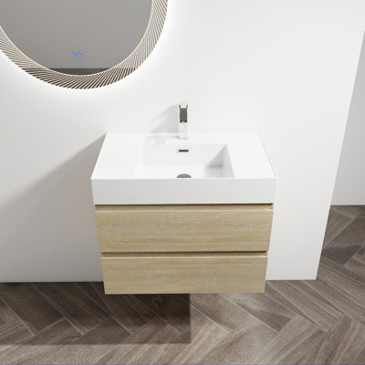 Meuble-lavabo mural 30 po avec lavabo en résine