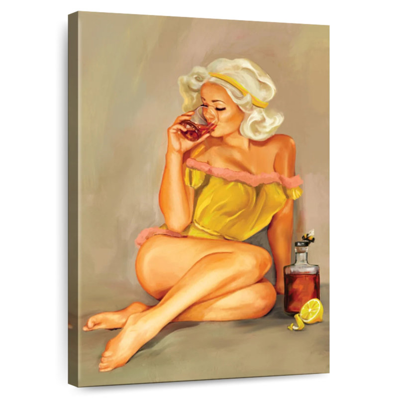 Leisha whisky miel pin-up, H 12 po x l 8 po