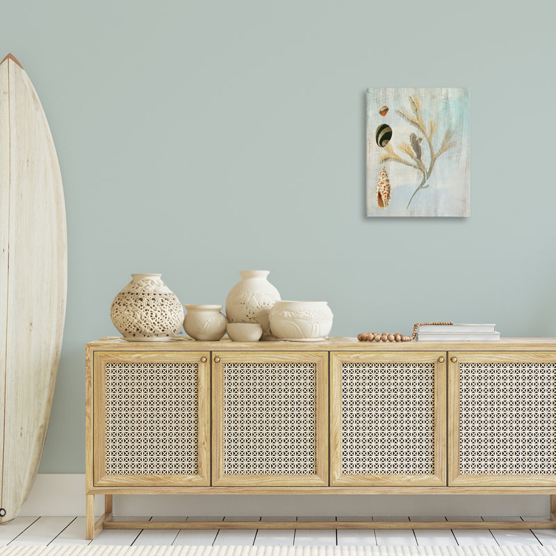 Mixed Seashells & Coral Canvas, design by Susan Arnot, 20" H x 16" W