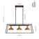 3 - Light Island Open Rectangular Linear Chandelier With Cone Shades