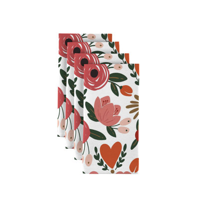 Marisa Polyester Floral Square Napkin
