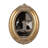 Resin, 4X6 Round Applique Photo Frame, Gold