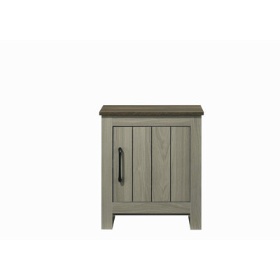 Table de bout, table d'appoint et table de chevet en chêne gris de 16 po Nyla