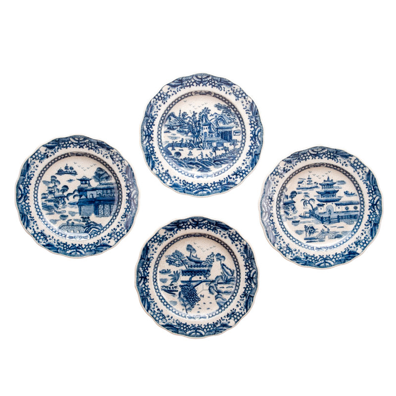 Ensemble de 4 assiettes décoratives
