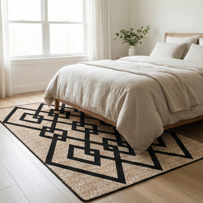 Tapis noir et beige Vaxhide