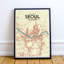 « séoul city map », reproduction d’impression sur affiche en tricolore-31736791