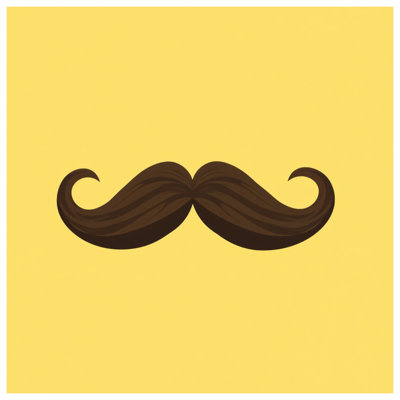 Brown Curled Moustache Comforter