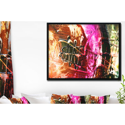 « structure abstract », reproduction d’impression sur toile tendue encadrée