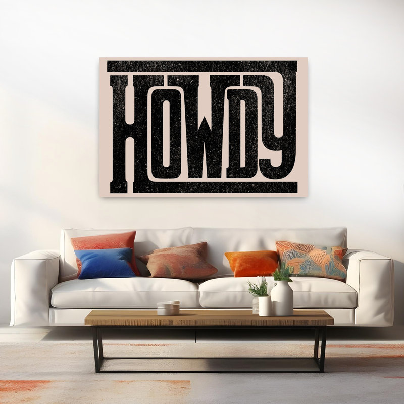 Art mural contemporain Howdy, 40" H x 60" W