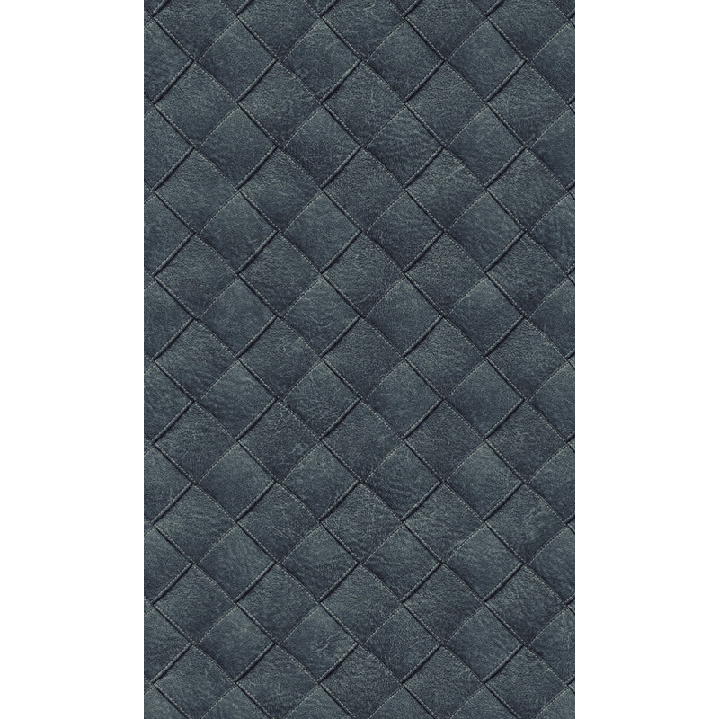 Rouleau de papier peint embossé 3D métallique L 33 pi x l 21 po Acherby, Bleu marine