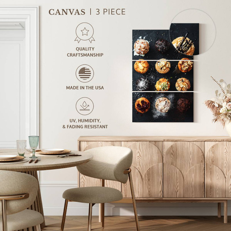 Muffins, 57" H x 36" W