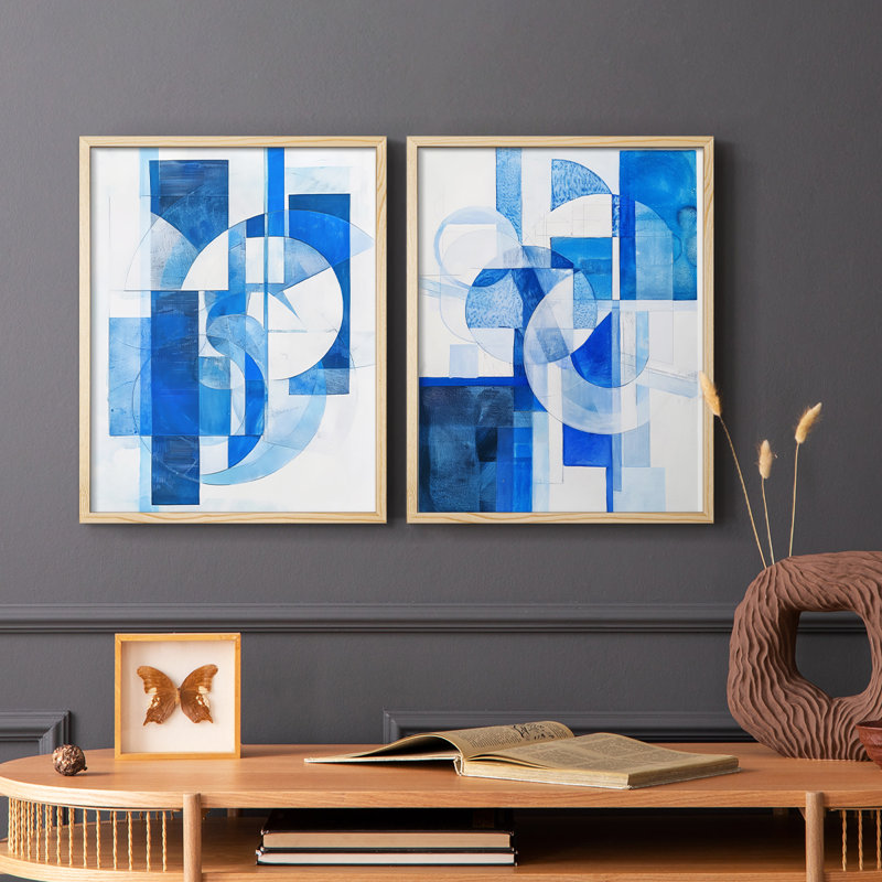 Série ABSTRACT CVI - reproduction encadrée de qualité supérieure - prête à être accrochée - aucun clou requis - aucun clou requis