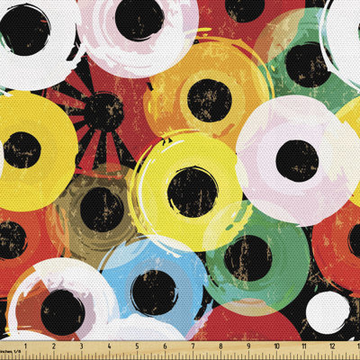 Chelton Vivid Rings with Strokes and Splashes Multi-Purpose Fabric