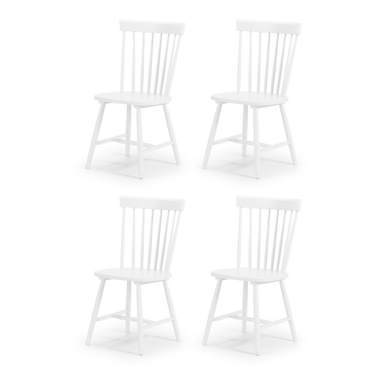 Coolidge 45.5cm H Slat Back Side Chair, White, 4