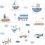 Tiny Tots 2 Transportation Design 33' L x 21" W Wallpaper Roll-61778922
