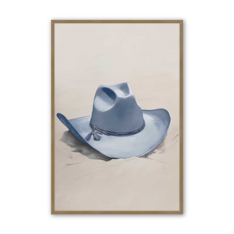 «Cowboy Essentials» en bleu II, H 15,25 po x l 12,25 po, Or brossé