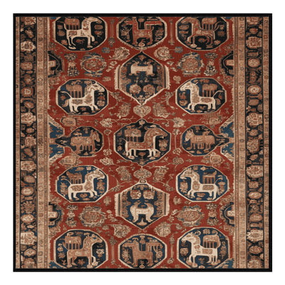 Machine Washable Persian Brown Area Rug