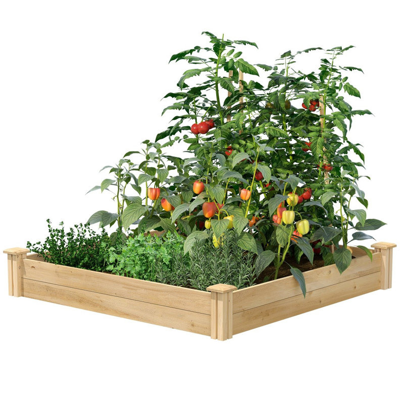 Keimari Wood Raised Garden Bed, Cedar