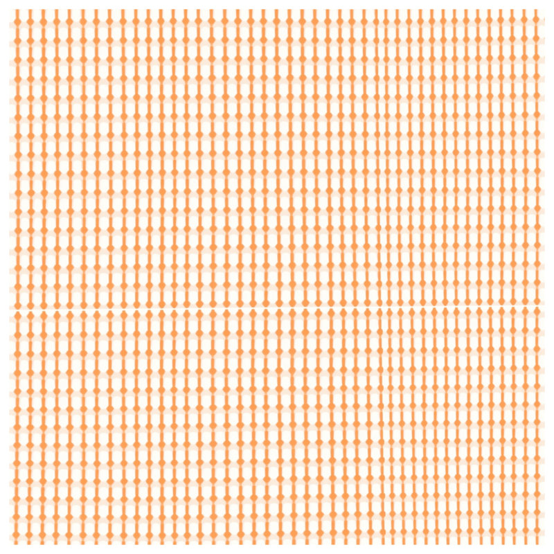 Orange Geometric Dots Quilted Bedspread All Sizes, Queen