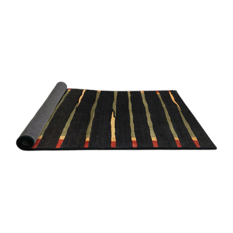 Tapis contemporain noir, Carré 4 pi