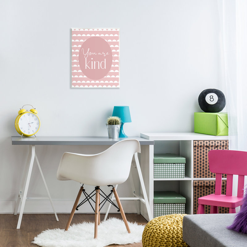«You Are Kind Blush», plaque murale rose, design par Christine Simpson Art