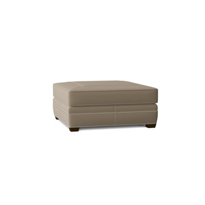Grandview 39" Genuine Leather Square Cocktail Ottoman