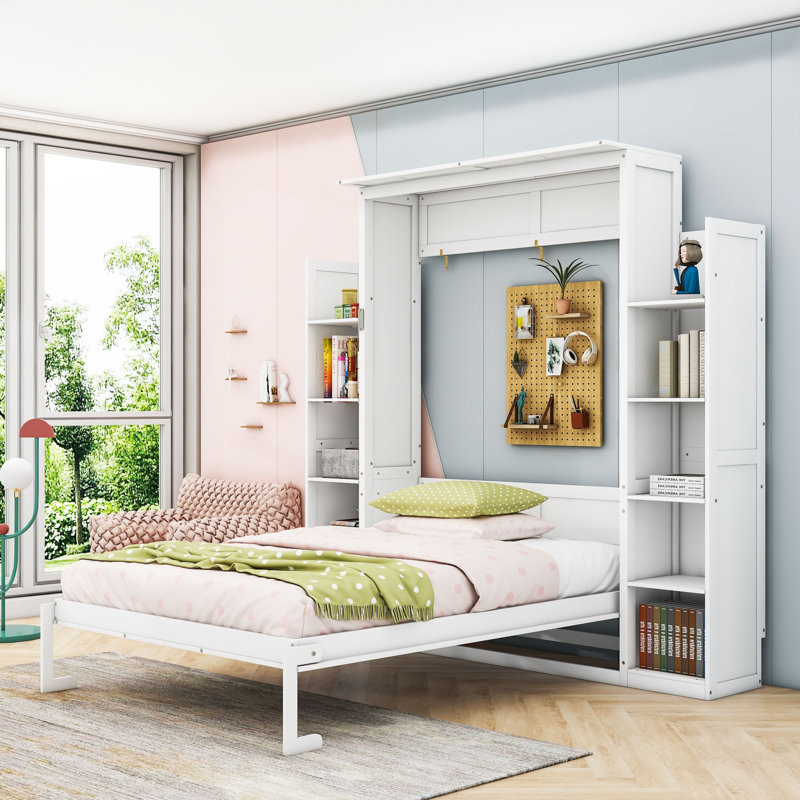 Nicara Murphy Storage Bed, Full, White