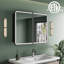 Armoire à pharmacie Brendyn 32 po L x 30 po H avec miroir, éclairage DEL à intensité et couleur réglables, antibuée, fonction mémoire, étagères en verre réglables, montage encastré ou en surface, certifiée ETL-203173053-251366853