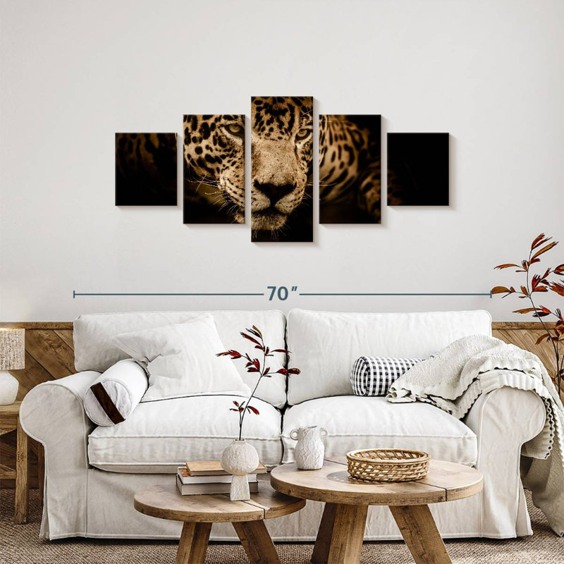 Portrait de jaguar, H 24 po x l 55 po