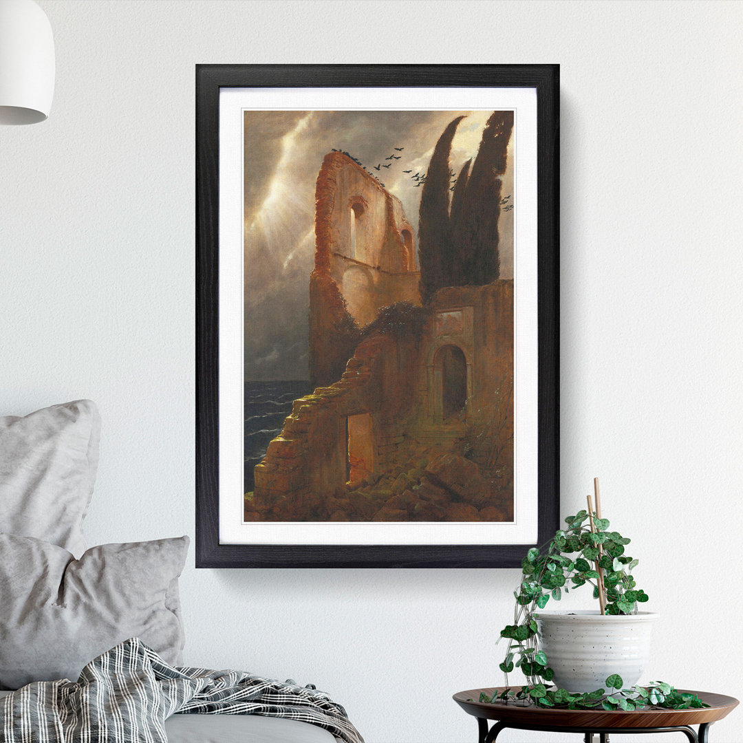 Ruin by the Sea by Arnold Bocklin - Picture Frame Painting