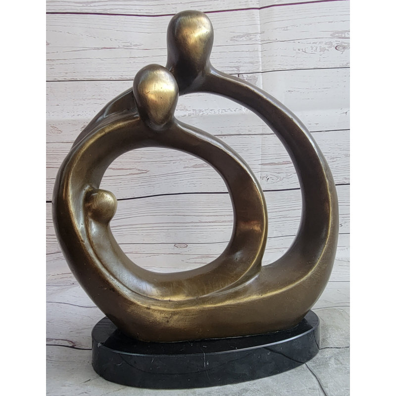Sculpture originale signée par Fransisci, couple abstrait