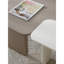 Table basse modulaire moderne de 2 pièces, tables de combinaison avec peinture multicouche, côté kaki et blanc pour le canapé, appartement de salon central polyvalent, pieds améliorés et courbés, coffre-fort