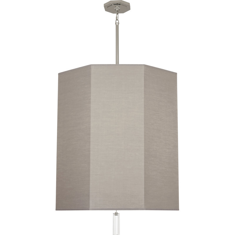 Kate 6 - Light Chandelier, Smoke Gray, Polished Nickel