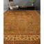 Hand Knotted Wool Area Rug in Gold And Beige