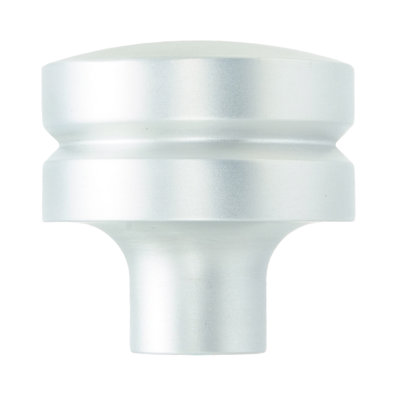 Round large aluminum knob, in Satin Nickel