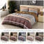 Bliss Complete Bedding Set Brown Stripe Duvet Cover Fitted Sheet With Matching Pillow Case-119317736