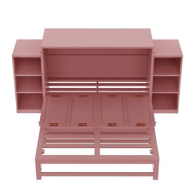 Lit escamotable double avec rangement peu encombrant
