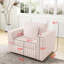 Rose - 44,9 po. Confortable pour la chambre à coucher et le salon. Durabilité de la structure en bois massif. Coussins lavables amovibles. Design élégant. Multifonctionnel avec rangement. Siège souple. Métal. 1 siège modulaire-1073089750