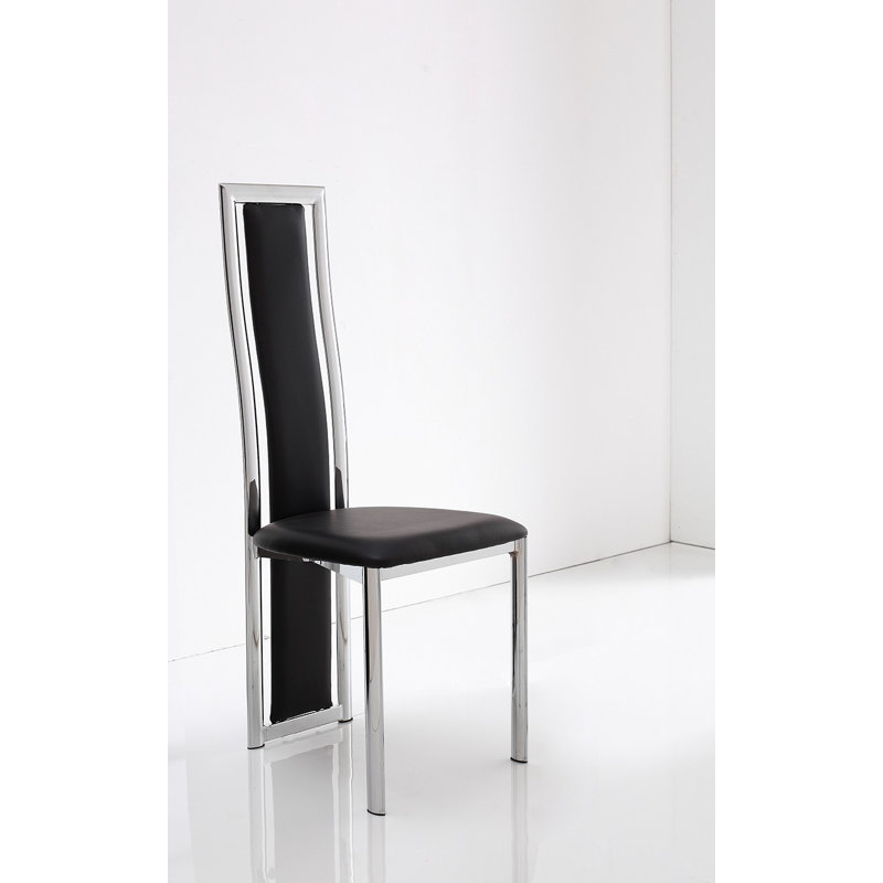 46.5cm H Upholstered Side Chair, Black