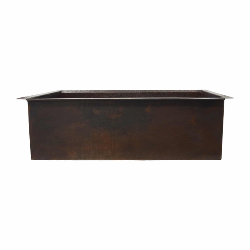 33" Cocina Concierge Undermount Workstation Kitchen Sink in Antique Copper with Cutting Board, Antique Copper