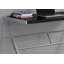 Bureau d'ordinateur 48 po - Panneau de fibres à densité moyenne, 1 pièce, bureau moderne, espresso, avec base en métal argenté en forme de Z et conception compacte-132915139